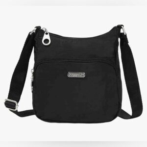 Baggallini NEW Joey Large Hobo Crossboy Black Purse Everyday Nylon